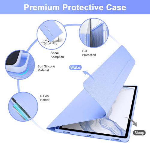 Funda Teclado Para Galaxy Tab S7/s8/s9/s9fe/s10fe Bluetooth