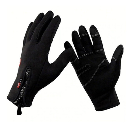 Guantes Touch Térmico Nieve Moto Bicicleta Negro Unisex 