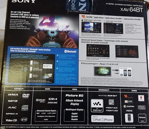Imagen 2 de 8 de Estereo Sony Xav-64bt