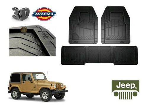 Tapetes Charola 3d Jeep Wrangler 1997-2006 Dickies Original