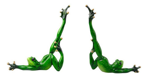2 Uds Figurita De Rana Miniaturas Estatua De Rana De