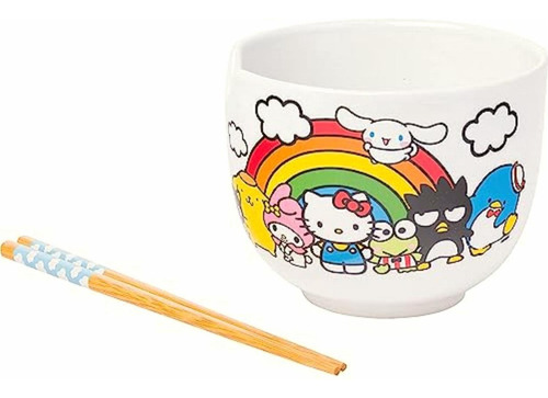 Silver Buffalo Sanrio Hello Kitty And Friends Tazón De Color Hello Kitty And Friends Rainbow