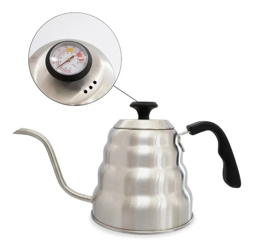 Pava Barista Café Tetera Kettle Cuello Cisne 1200cc Termomet