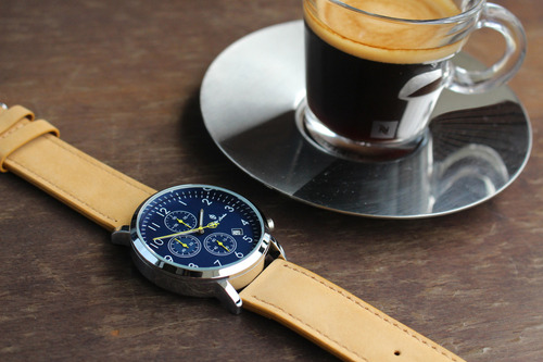 Relógio Masculino Pl Agent 007 Azul Caramelo 42mm Esportivo Bisel Prateado
