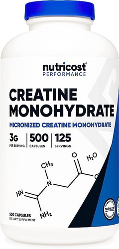 Original Nutricost Monohidrato De Creatina 3000 Mg 500cap