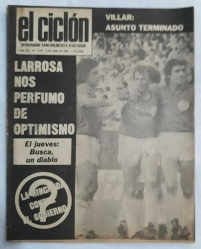 Revista El Ciclon N° 1115 - San Lorenzo 1 River 1 1981 Fs