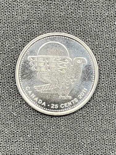 Imagen 2 de 4 de Canada - 25 Cents - Año 2011 - Km 1169 - Halcon Estilizado