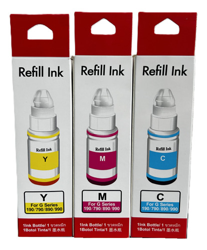 Kit 3 Botellas Cmy G190 Para G2110 G3110 G3111 G4110 G110