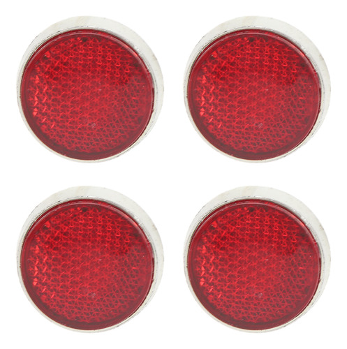 Reflector De Seguridad Redondo, 4 Piezas, 32 Mm, Alto Brillo