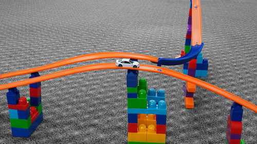 Conector Mega-track 4 Pack Hot Wheels Mega Blocks Color