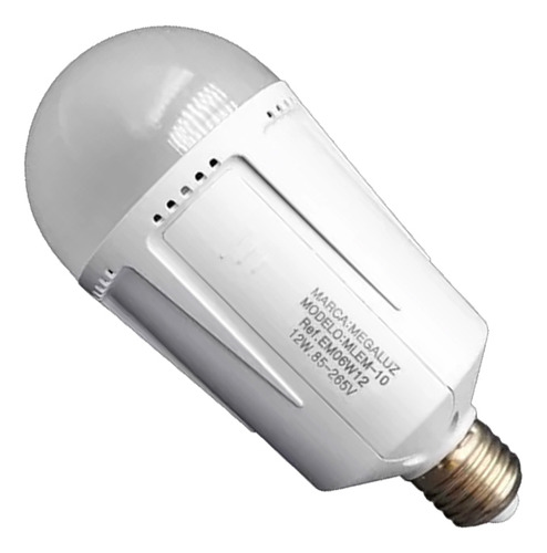 Pack De 6 Focos Led Portátil 12 Watts Luz Blanca Fría Recargable 960lm Base E27 6500k