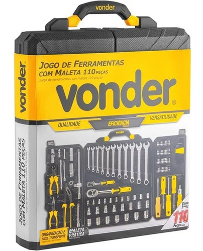 Imagem 3 de 6 de Jogo De Ferramentas Com 110 Peças Com Maleta - Vonder