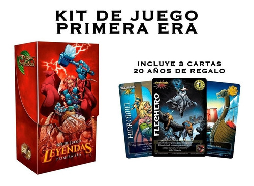 Imagen 1 de 1 de Kit De Juego Primera Era 2.0 + 3 Cartas 20 Años