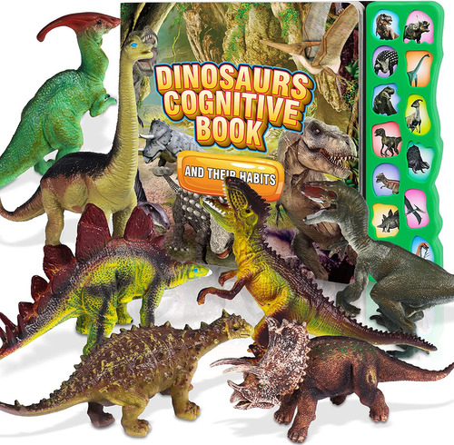 Sets De Muñecos De Dinosaurio Para Niños Y Libro De Sonido