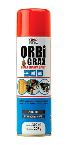 Graxa Branca Spray 300ml/209g - Orbi Química