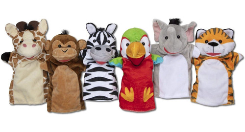 Imagen 7 de 7 de Melissa & Doug Amigos Safari 6 Títeres Mano Marionetas Niños