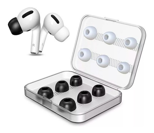 6 Pares Almohadillas Memory Foam / Silicona Para AirPods Pro