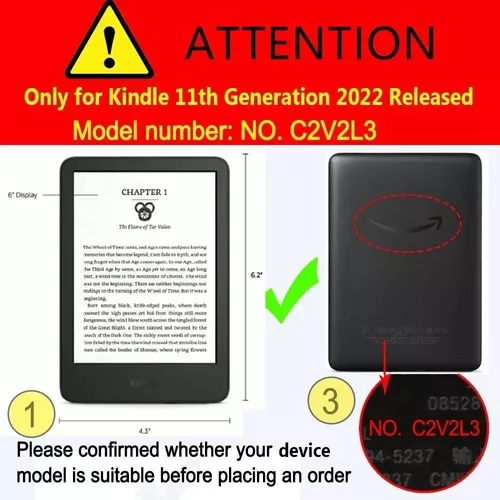 Funda Libro Rosa para Kindle 11th Generación 2022 C2V2L3