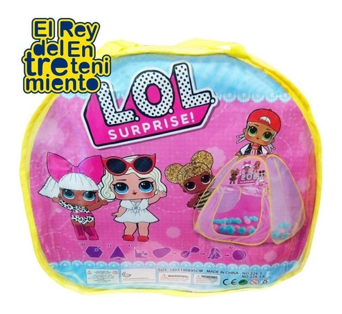Casa Grande Lol P/niña Infantil Lona Plegable + Bolso El Rey