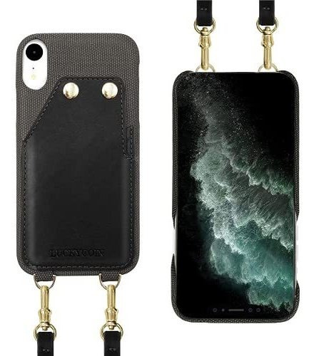 Luckycoin Para iPhone X/xs Soft Touch Fabric Vintage Zl9bp