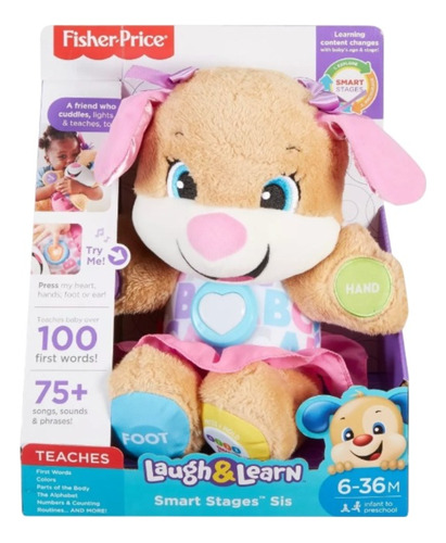 Fisher Price Peluche Perrita Juega Y Aprende