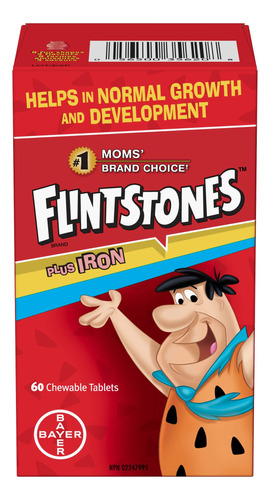 Multivitaminas De Hierro Flintstones Plus, 60 Tabletas Masti