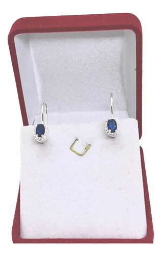 Aro Princesa Con Cubics Zafiro Azul Y Blancos .