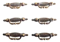 Comprar 6 Tiradores D Bronce Envejecido Herraje Cajones Puertas 