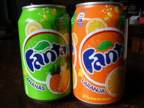 Latas De Fanta Laranja E Ananás - Portuguesas - Vazias