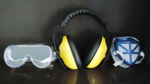 Kit De Protección Lentes + Audífonos + Mascarilla Seguridad