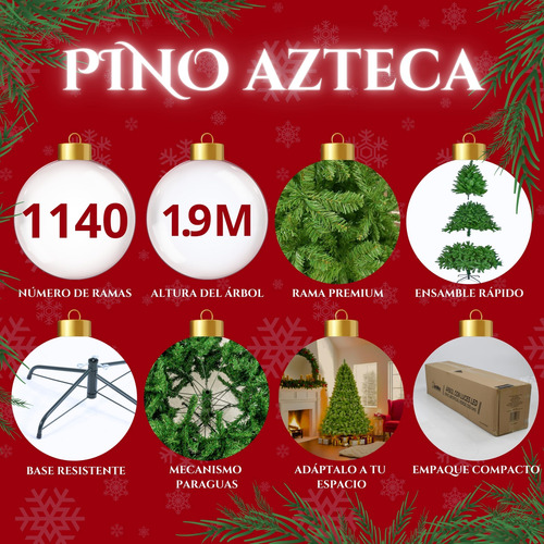 Árbol De Navidad Artificial Oyamel Verde Frondoso Calidad Pr