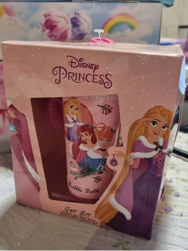 Colonia Perfume Set De Niña Princesa Con Esponja De Baño