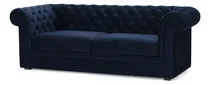 Comprar Sofá Chesterfield 3 Cuerpos Alto Hogar Azul Noche