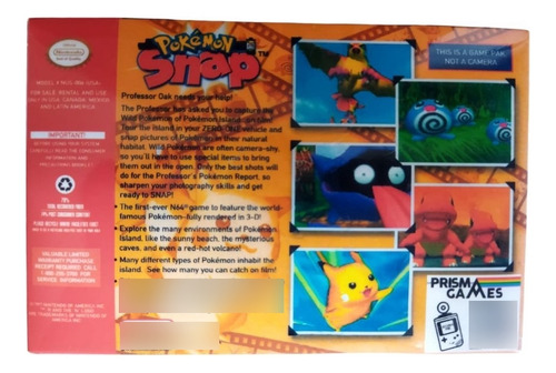Pokemon Stadium N64 (somente Case E Caixa)