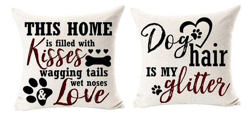 Funda Almohada Lino Algodon Texto Ingl «best Dog Lover Gifts