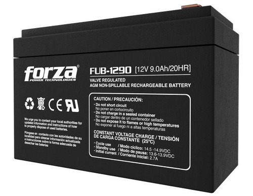 Bateria Forza Fub-1290 De 12v 9 Ah Ups Cerca Alarma Juguetes