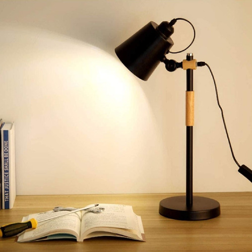 Lámpara De Escritorio Luz De Mesa Lectura Ajustable Moderna