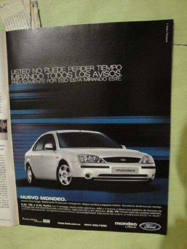 Publicidad Ford Mondeo Año 2001