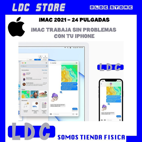 Imagen 5 de 5 de Apple Nueva iMac 24 2021 Chip M1 8gpu 8nucleo 8gb Ssd256gb