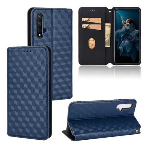 Caso Para Huawei Nova 5t Cartera Pu Cuero Tarjeta Magnética