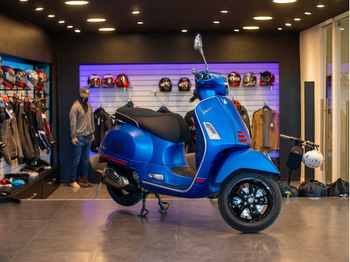 Imagen 2 de 25 de Vespa Gts 300 Super Sport Azul Mate Entrega Inmediata