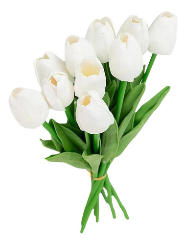 , Ramo De Flores De Tulipanes Artificiales Con Toque Real ,