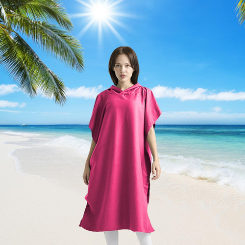 W Surf Poncho Beach Microfibra De Neopreno Con Capucha