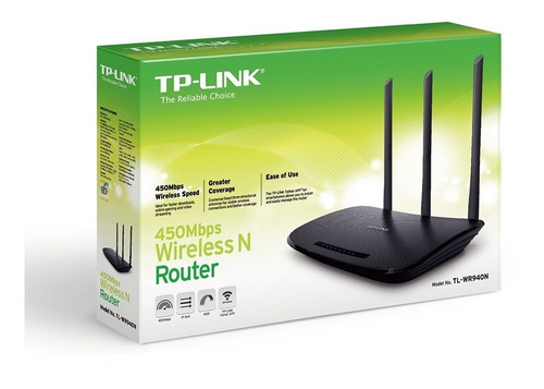 Router Wi-fi Tp-link Tl-wr940n Norma N 450mbps 3 Antenas