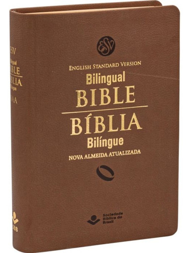 Bilingual Bible Esv E Bíblia Bilíngue Naa Capa Luxo