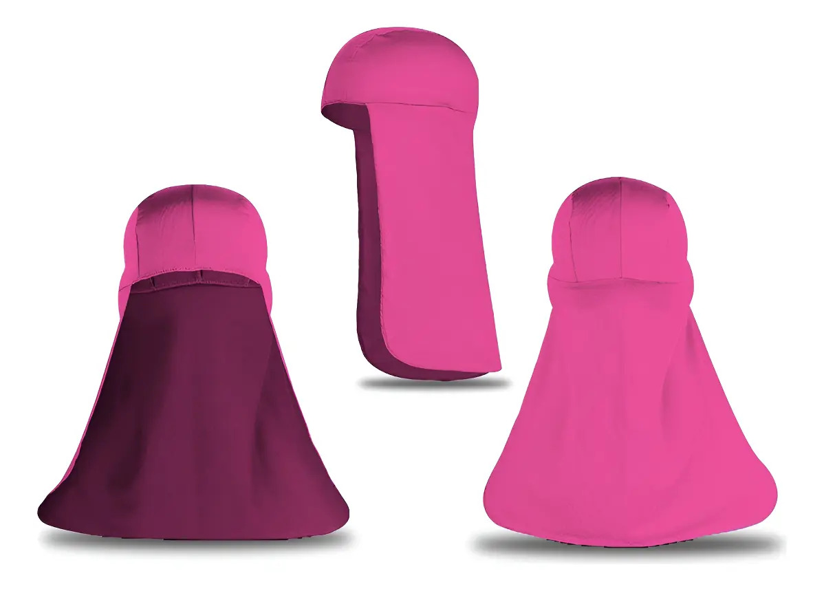 Protetor De Nuca e Pescoço UV50+ Para Capacetes Cor Rosa