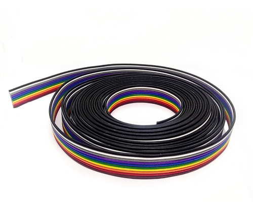 5m  Cabo Flat Colorido 10 Vias 26awg 