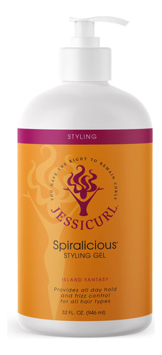 Jessicurl, Spiralicious Gel De Peinado Para Cabello Rizado,