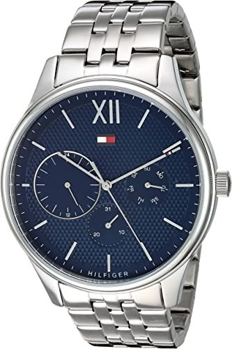 Reloj Tommy Hilfiger Men 1791416 Color de la correa Azul acero Color del fondo Azul marino