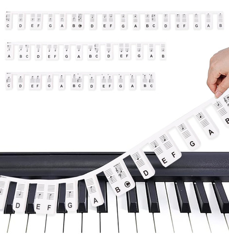 Etiquetas Removibles Teclado De Piano, Guía De Notas P...